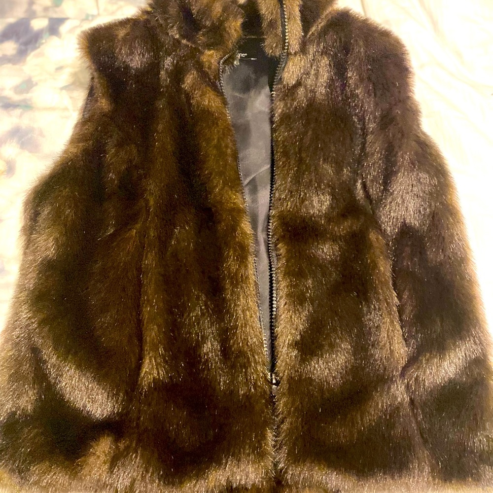 Faux fur vest